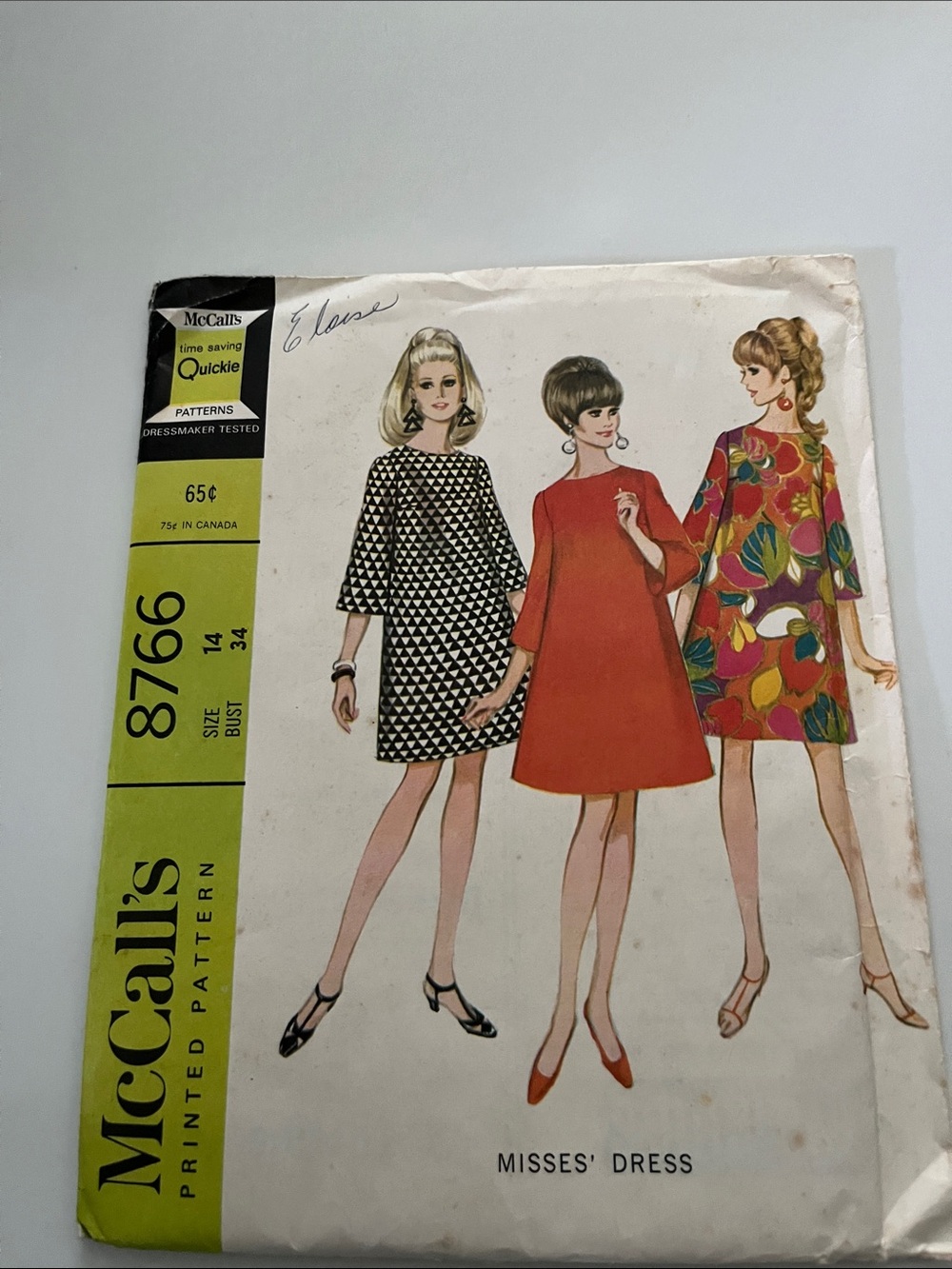 McCall's Vintage-Inspired Red Mini Dress Pattern Uncut